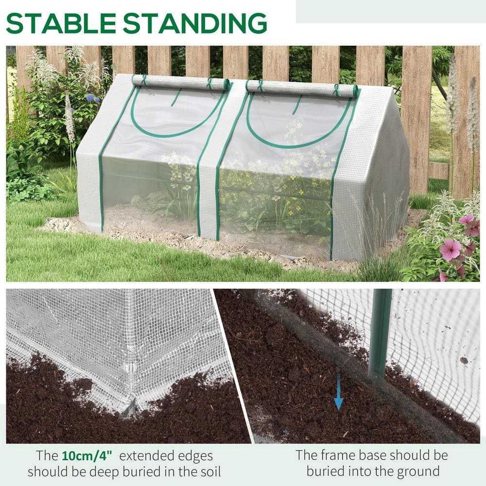 Outsunny 70.75" Clear Portable Greenhouse with Steel Frame