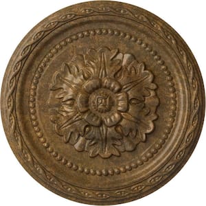 11-1/2 in. x 1 in. Palmetto Urethane Ceiling Medallion, Rubbed Bronze