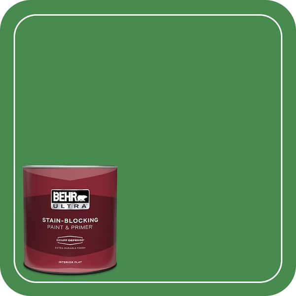 BEHR ULTRA 1 qt. #MQ4-48 Planet Green Extra Durable Flat Interior Paint & Primer
