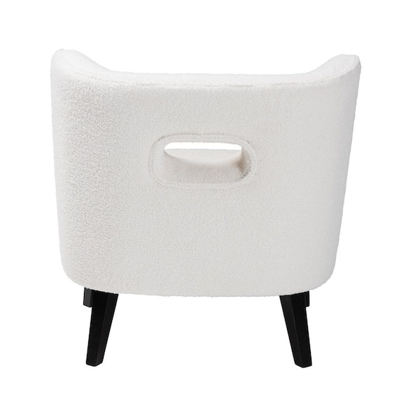 Baxton Studio Naara Ivory and Black Accent Chair 220 12864 HD