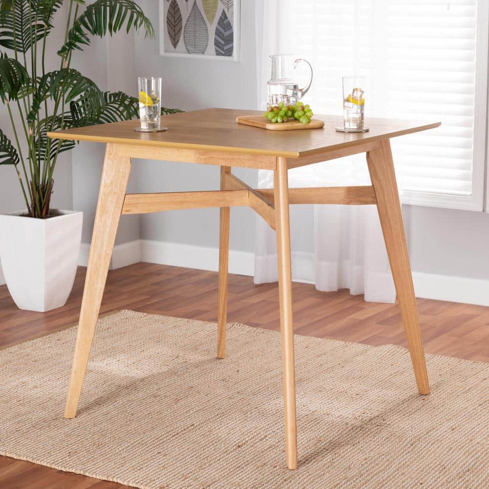 Baxton Studio Leena Natural Oak Pub Table