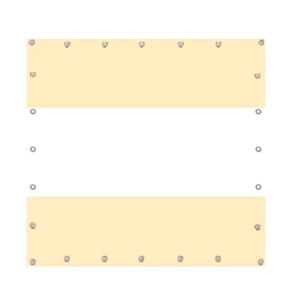 Beige Polyester 78.74 in. W x 98.42 in. L Blackout Curtain Heavy Duty Outdoor Clear Curtain (Single Panel)