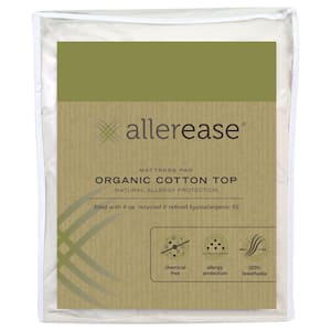 AllerEase Mattress Pad with 100% Organically Grown Cotton Top (6oz) 