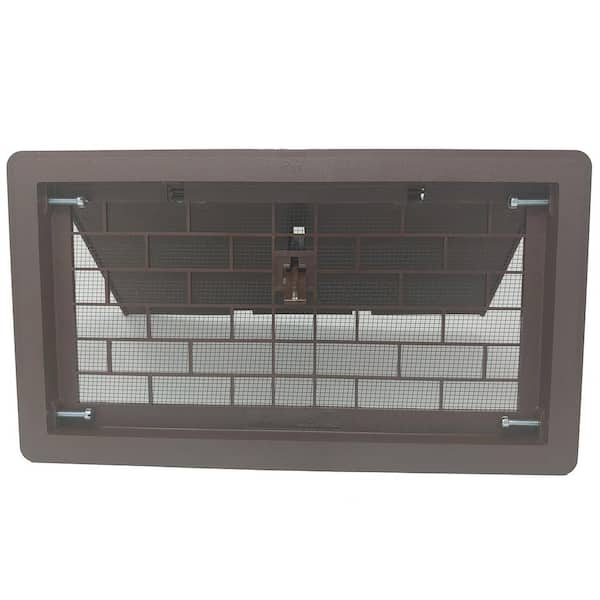 16 in. x 8 in. ABS Plastic Replacement Manual Foundation Vent in Black