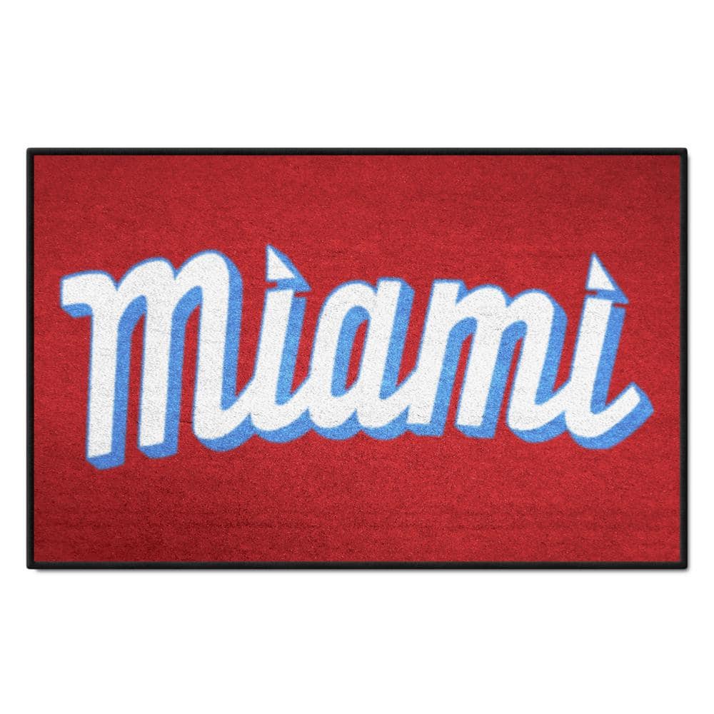 Officially Licensed MLB Miami Marlins Uniform Mat 19 x 30