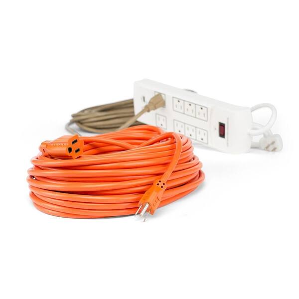 100' 16 Gauge Light Duty Orange Indoor/Outdoor Extension Cord MADE IN USA 