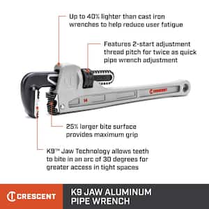 18 in. Aluminum Pipe Wrench