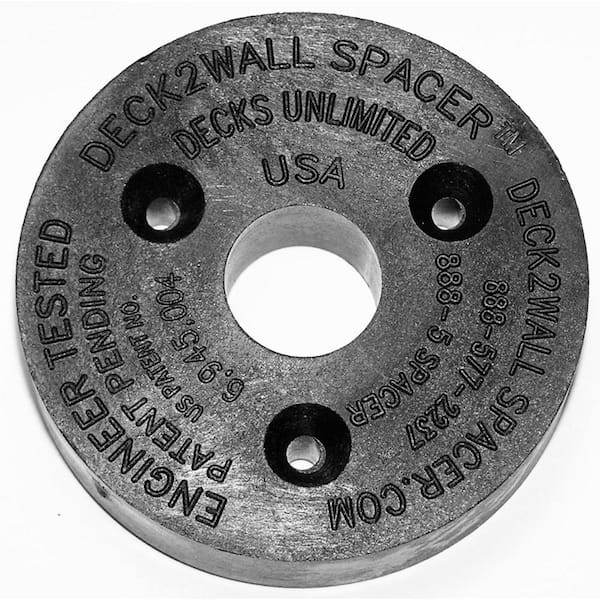 Deck2Wall Spacer Black Polypropylene Spacer 2-1/2 in. Diameter 5/8 in. thick 100 Per Box