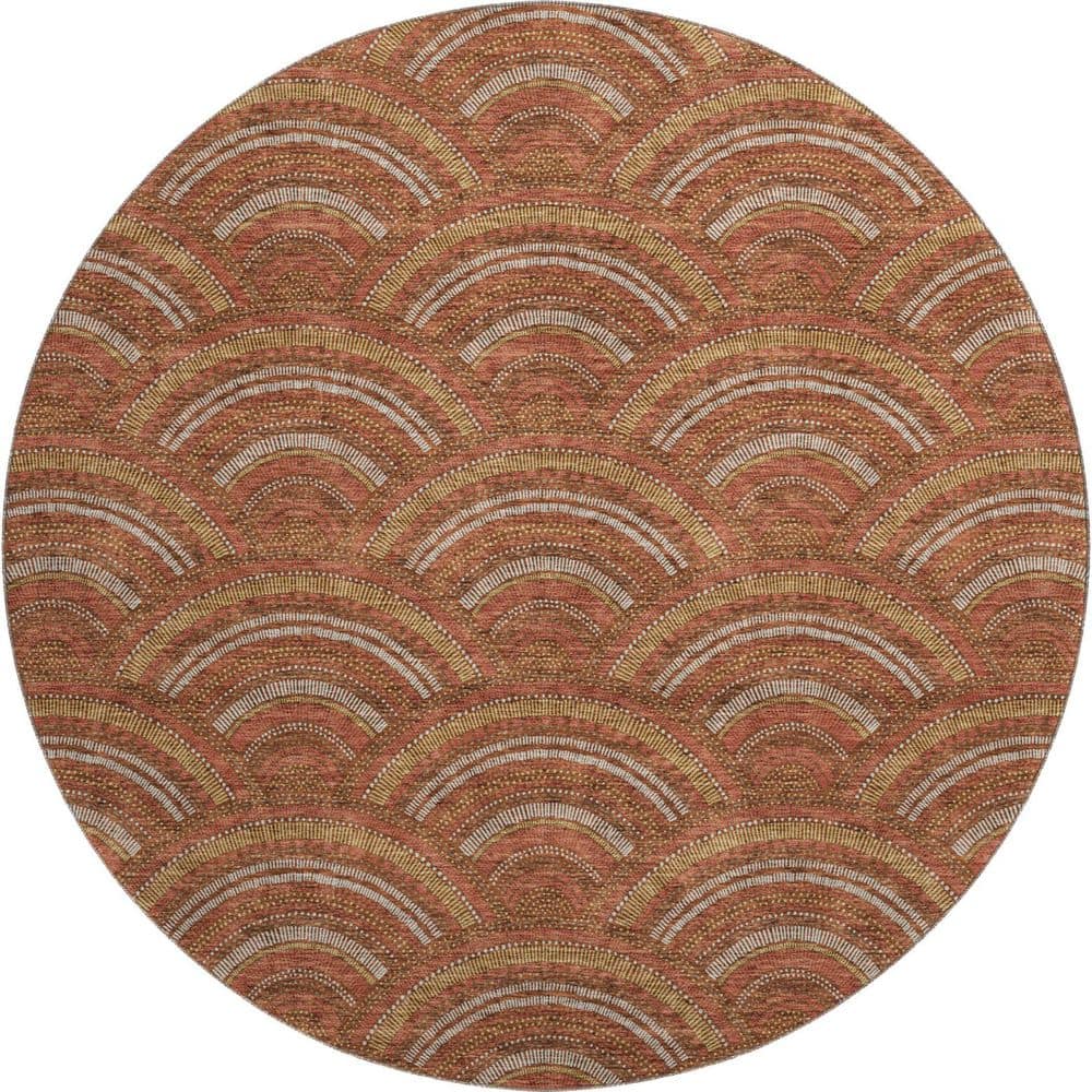 Parika Rugs Addison Rugs Mayfield Premium Machine Washable Abstract AMF984 Paprika ...