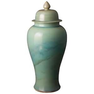 39 in. H Large Temple Jar, Jade Fusion