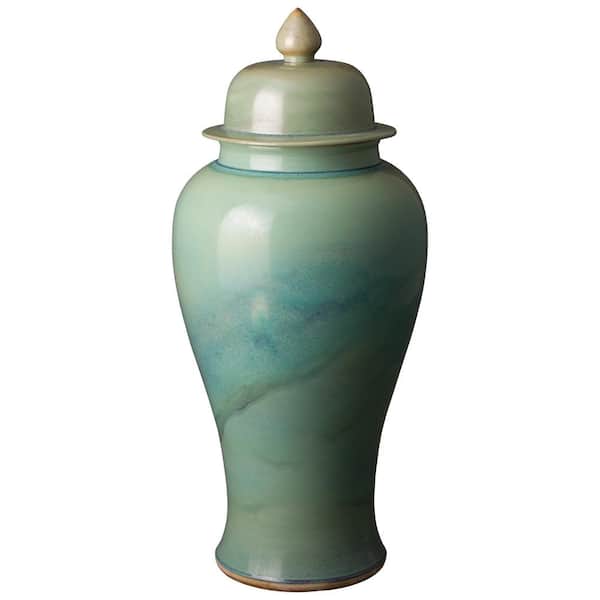 Emissary 39 in. H Large Temple Jar, Jade Fusion