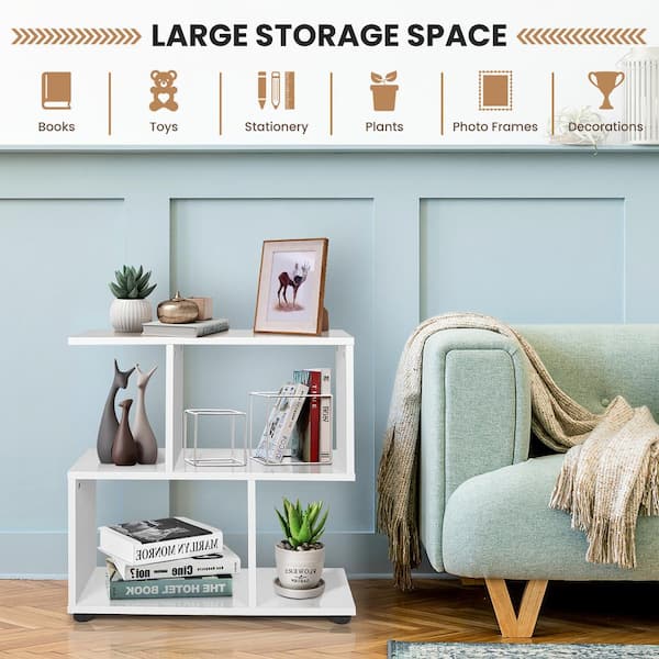White Shelf / 丸窓 Origin 21 23.6-in L x 7.87-in D x 1.5-in H White Rectangular
