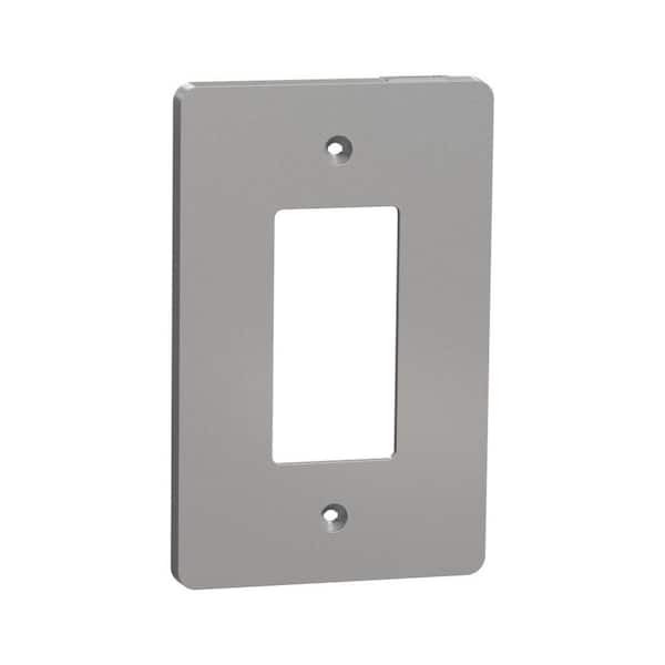 Square D X Series 1-Gang Mid Size Plus Wall Plate Cover Decorator/Rocker Matte Gray