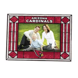 4 in. x 6 in. Cardinals Gloss Multi Color Art Glass Picture Frame