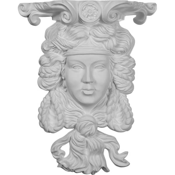 Ekena Millwork 16-1/2 in. x 6-3/4 in. x 20-7/8 in. Primed Polyurethane Princess Wall Sconce