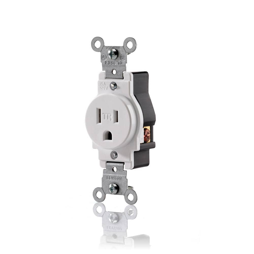 UPC 078477392058 product image for 15 Amp 125 V Tamper Resistant Single Outlet/Receptacle, Brown (1-Pack) T5015 | upcitemdb.com