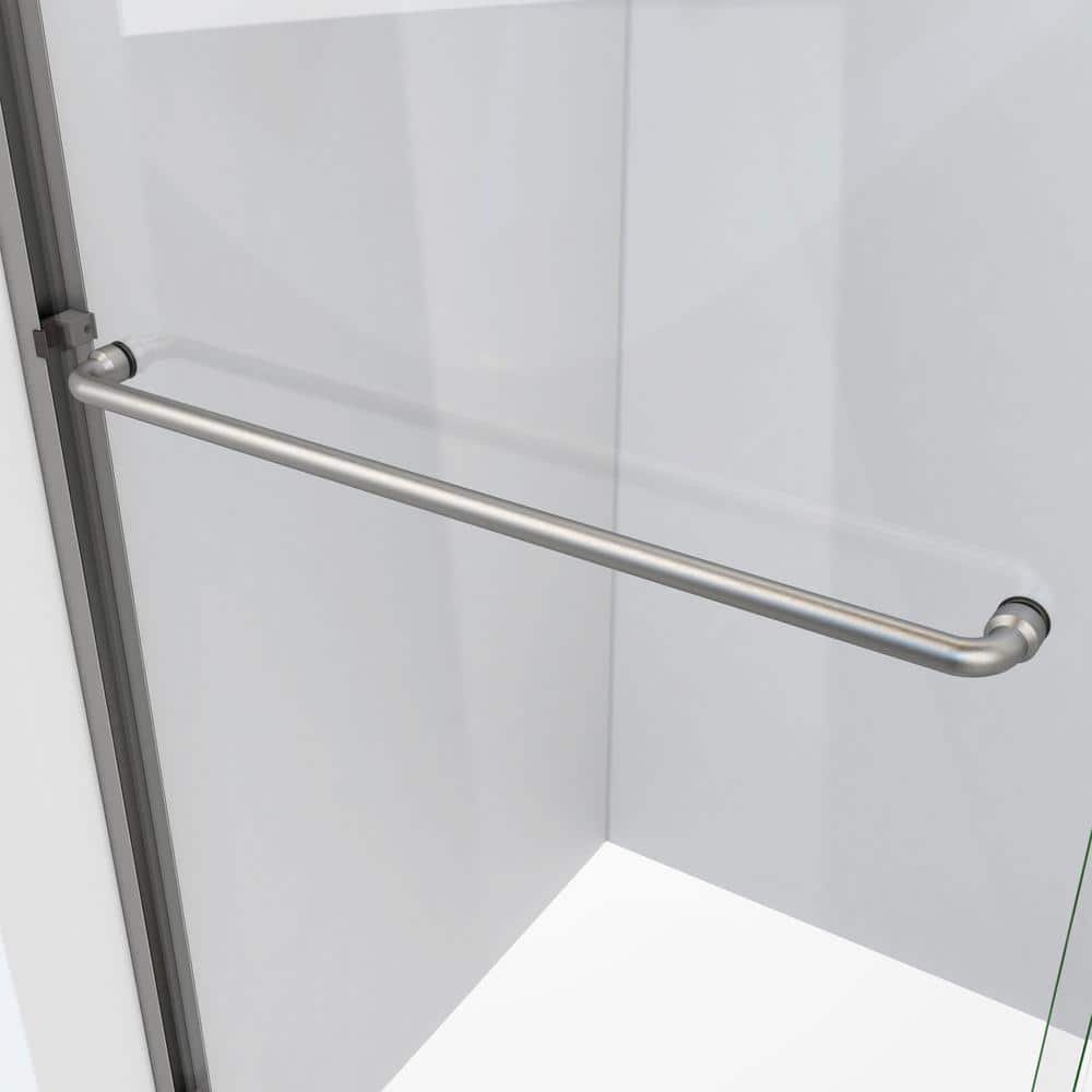 Alliance Pro HV 60" x 76.5" Semi-Frameless Sliding Shower Door in Brushed Nickel