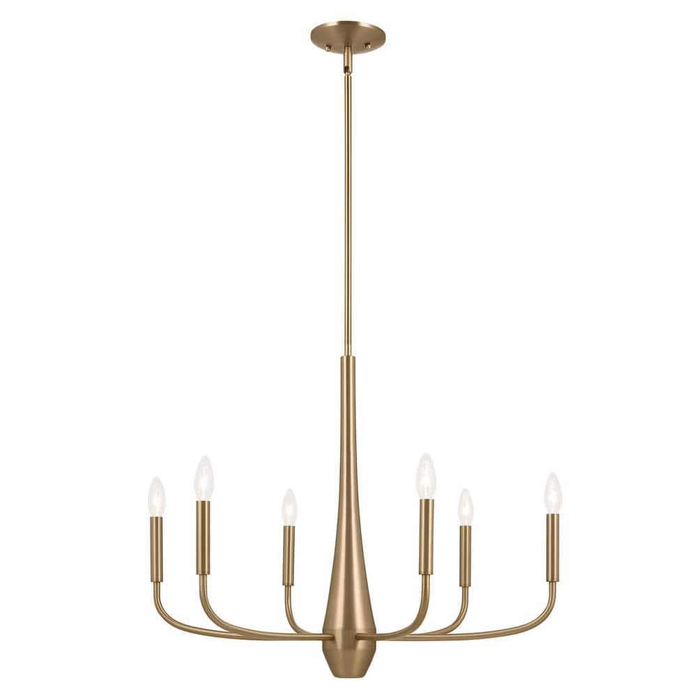 【高品質】 6-Light in. 28 Deela KICHLER Champagne Circle Candle Bronze 化粧水・ローション・トナー