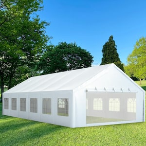 20 ft. x 40 ft. Outdoor Large Event Canopy Garden Gazebo Wedding Party Tent in White with Removable Sidewalls