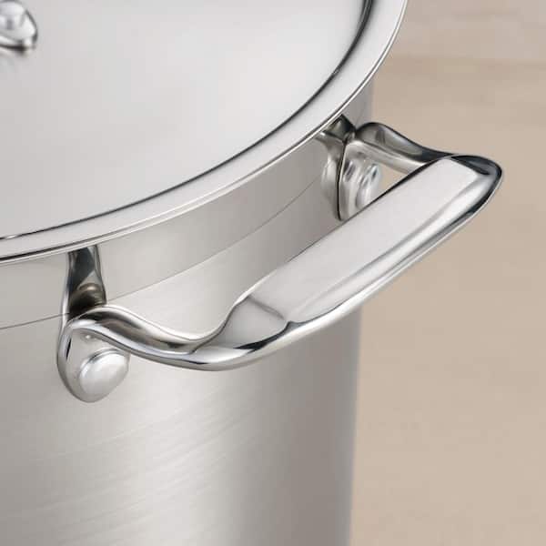 22-Qt Stainless Steel Covered Stock Pot Large Brewing Beer Kitchen Cooking Boil 