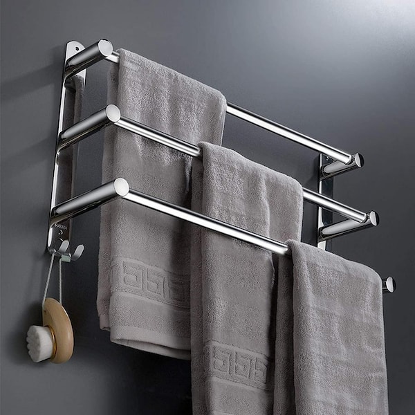 Dyiom 30 in. Wall Mounted, Towel Bar in Stainless Steel