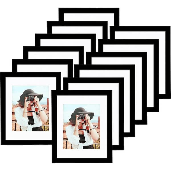 Cubilan 8 in. x 10 in. Black Picture Frame (Set of 12)