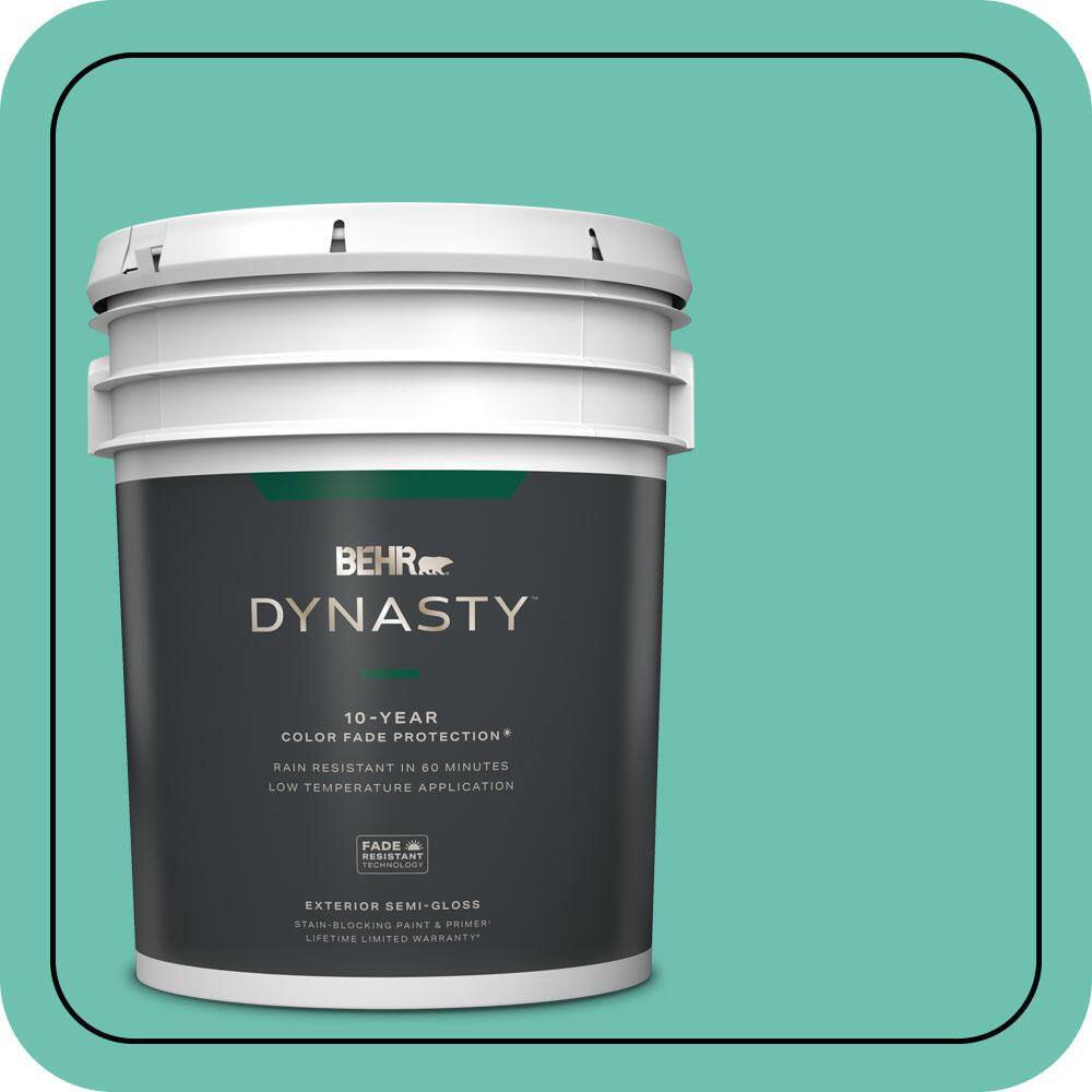 5 gal. #P440-4 March Aquamarine Semi-Gloss Enamel Exterior Stain-Blocking Paint & Primer price history on PriceWatchPro