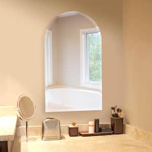 Small Arch Beveled Glass Mirror (19 in. H x 32 in. W)