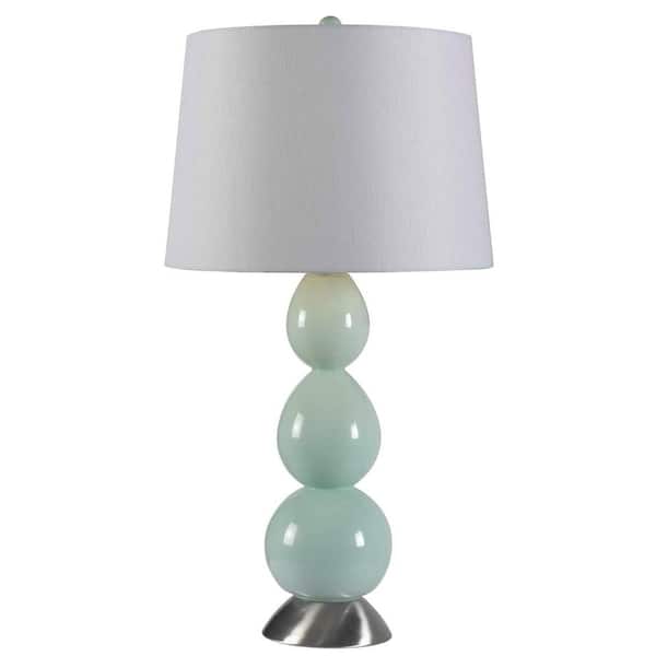 Hampton Bay Walla 28 in. Green Table Lamp