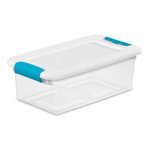 Sterilite 6-Quart Clear Stackable Latching Storage Box Container