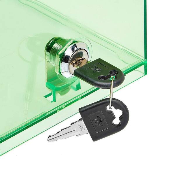 Extra Large Acrylic Lottery Box with Lock and Key, Clear