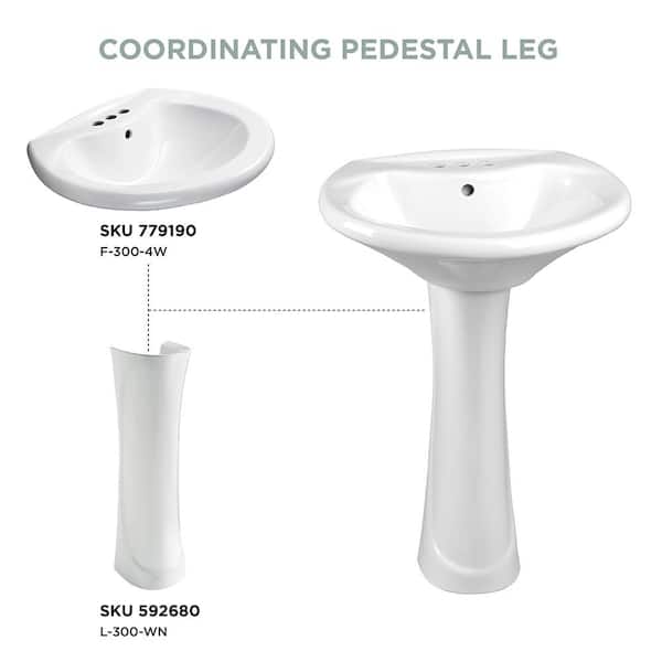 鼻烟壶24 NO SHIPPING Glacier Bay Petite Aragon Pedestal Sink White F