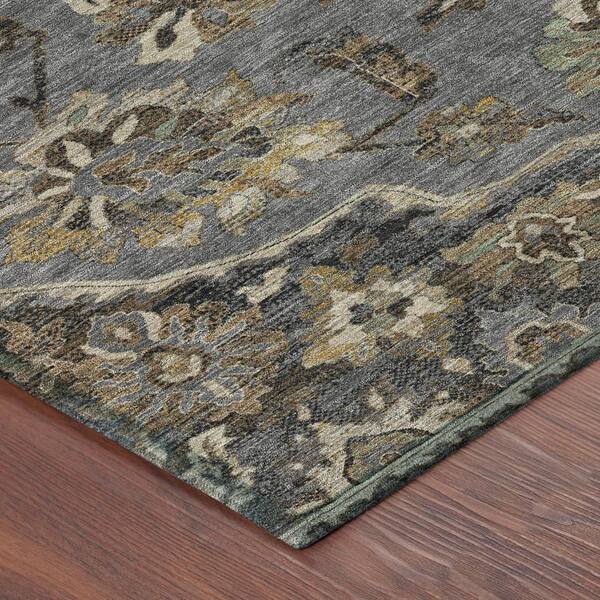 Chantille Machine Washable Indoor/Outdoor Abstract ACN2793 Graphite 2 ft. x 3 ft. Accent Rug