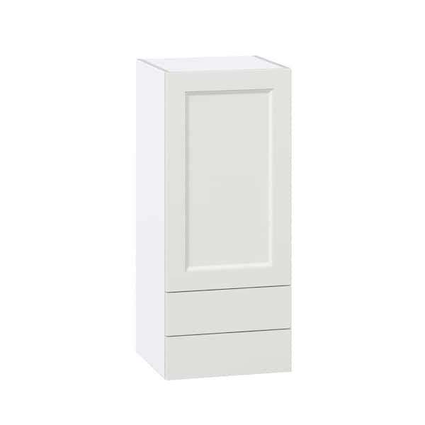 J COLLECTION Alton Painted 24 in. W x 35 in. H x 14 in. D in White Shaker Assembled Wall Kitchen Cabinet with 2 Drawers
