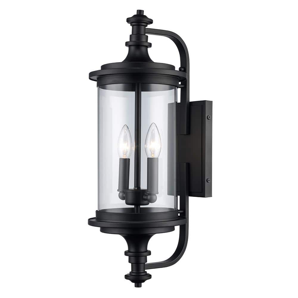 ライト・ランタン Lamp Shade Black Label style Designers Fountain 1-Light 8-in H Black Outdoor Wall Light