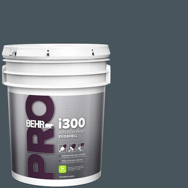 BEHR PRO 5 gal. #BNC-40 Moody Black Eggshell Interior Paint