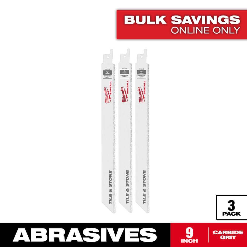 Milwaukee 9 in. Carbide Grit SAWZALL Reciprocating Saw Blades (3