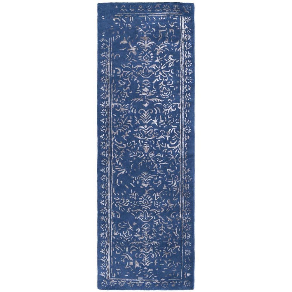 2'x4'  Viscose Silver or  Blue Accent Rug main image 0