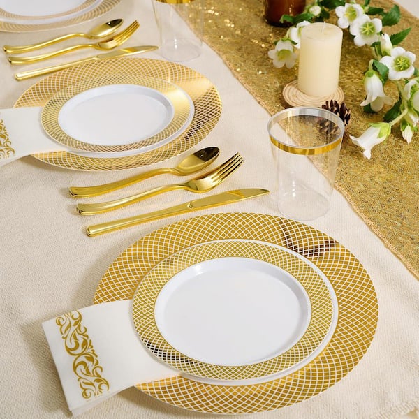 elegant plastic tableware