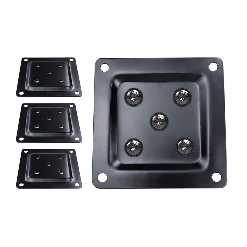 Wood Post Plate Connector Deck Base Plate Fence Porch Railing Support Black 4-Pack price history on PriceWatchPro