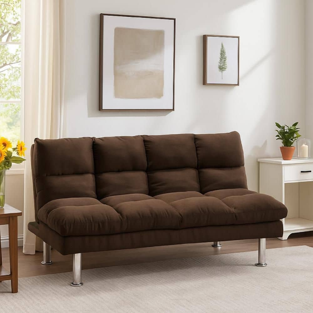 28 in. Dark Brown Fabric Full Size Sofa Bed price history on PriceWatchPro