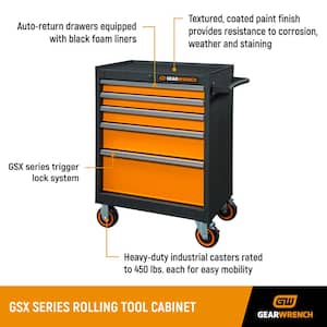 26 in. 5-Drawer GSX Series Rolling Tool Cabinet