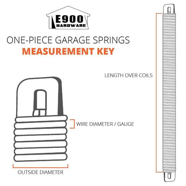 E900 Hardware P728 28 In Plug End, Garage Door Extension Spring Size Chart