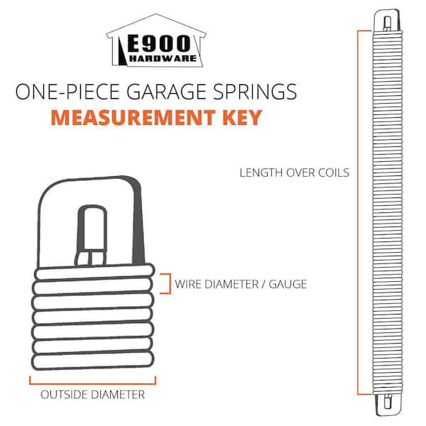 E900 Hardware P528 Plug-End (0.207-in #5 Wire) Black Steel Garage Door Extension Spring