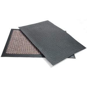 Nottingham Charcoal 16 in. x 24 in. Rubber Backed Carpet Mat