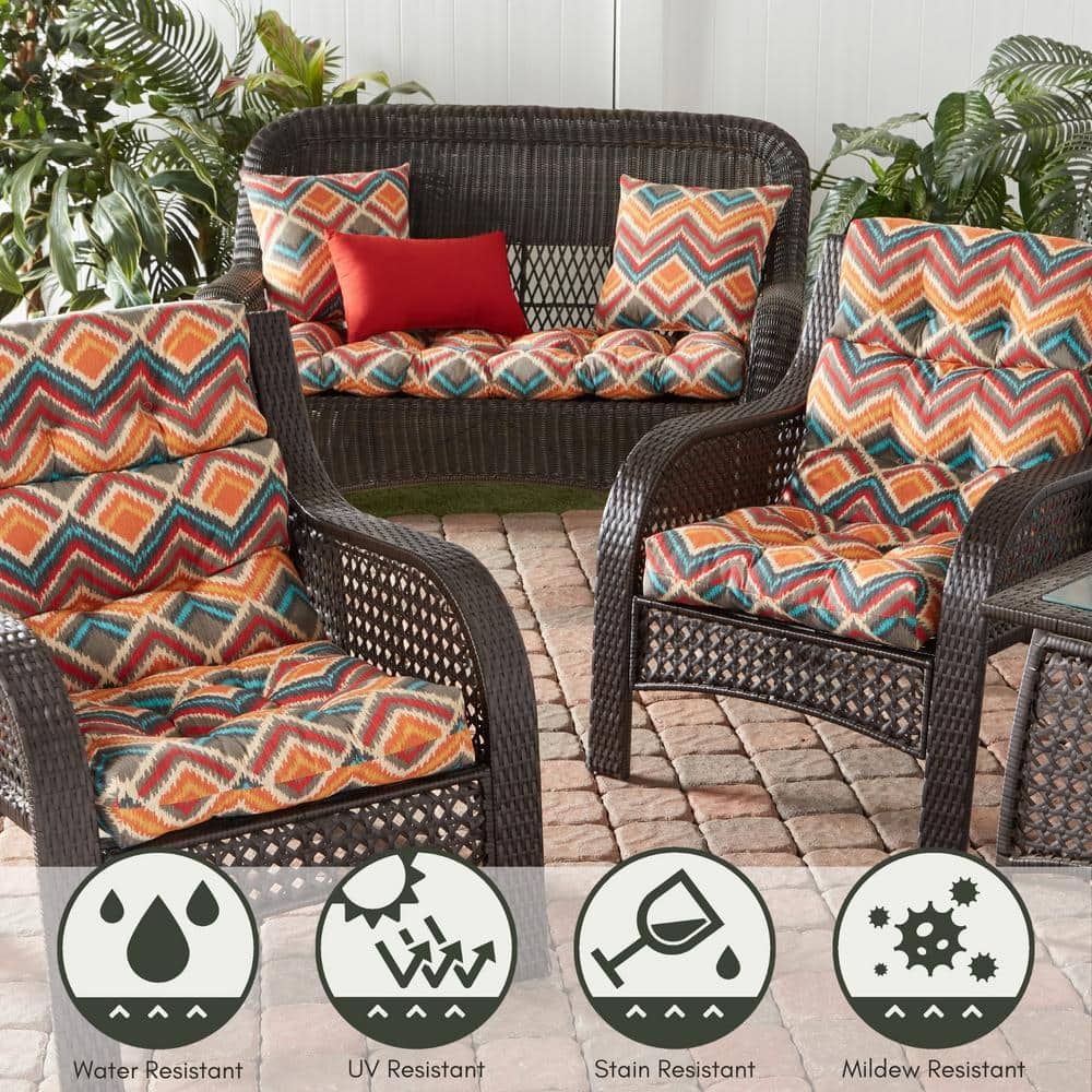 Surreal 44x22 Inch Outdoor High Back Chair Cushion in Durable Polyester