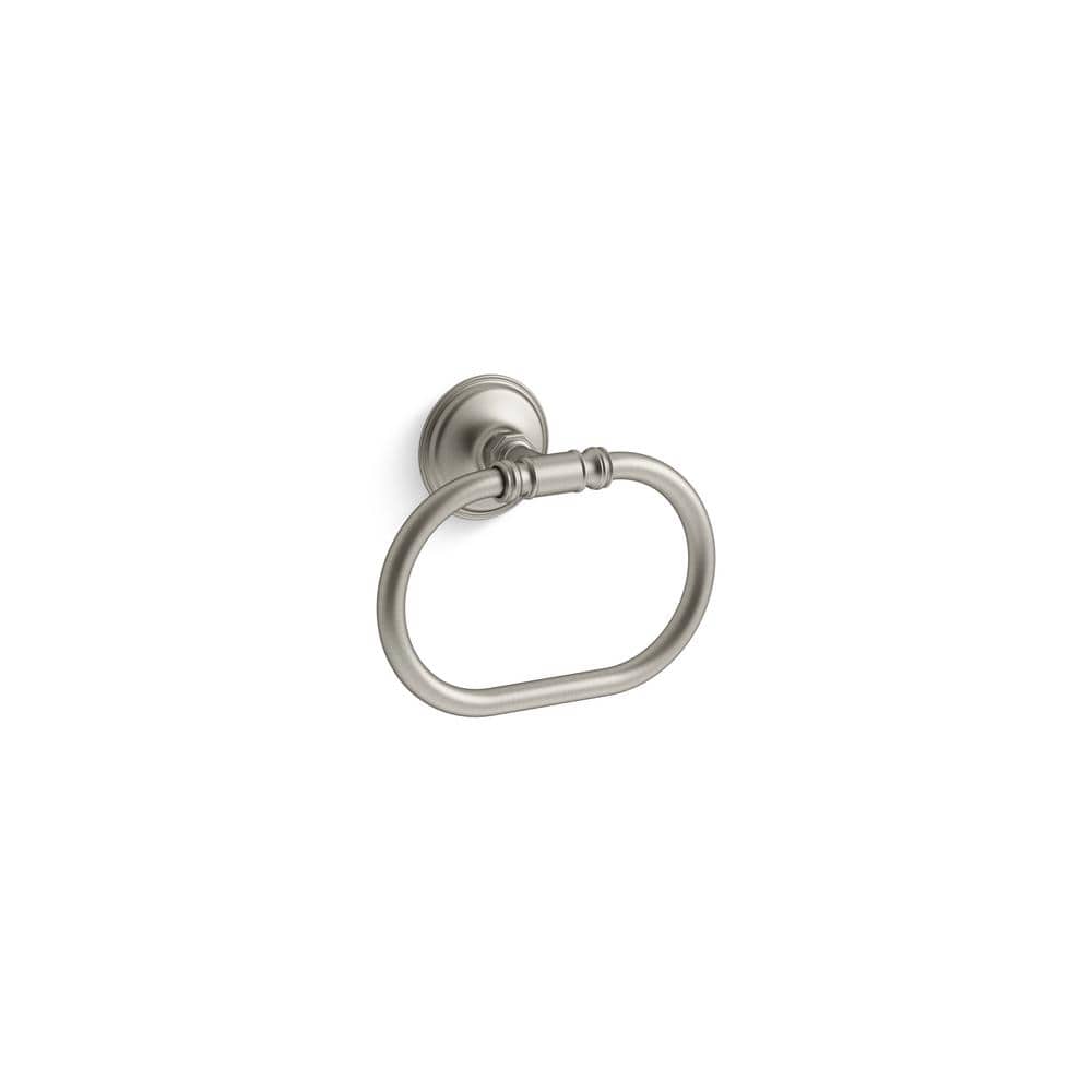 Vibrant Brushed Nickel Eclectic Towel Arm
