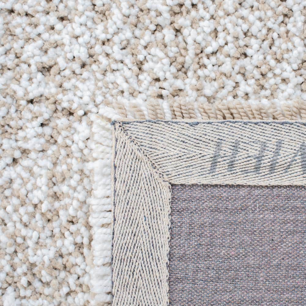 Sand Ivory Hand-Tufted Shag 4' x 6' Area Rug
