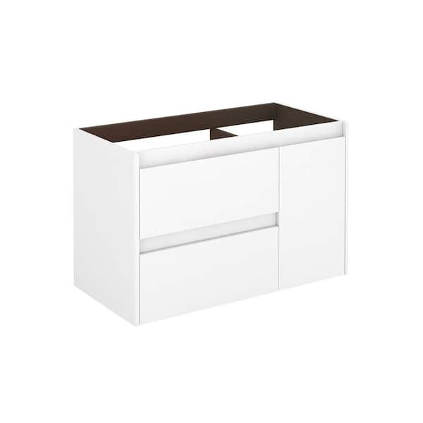 WS Bath Collections Ambra 35.1 in. W x 17.6 in. D x 21.8 in. H Bath Vanity Cabinet Only in Glossy White