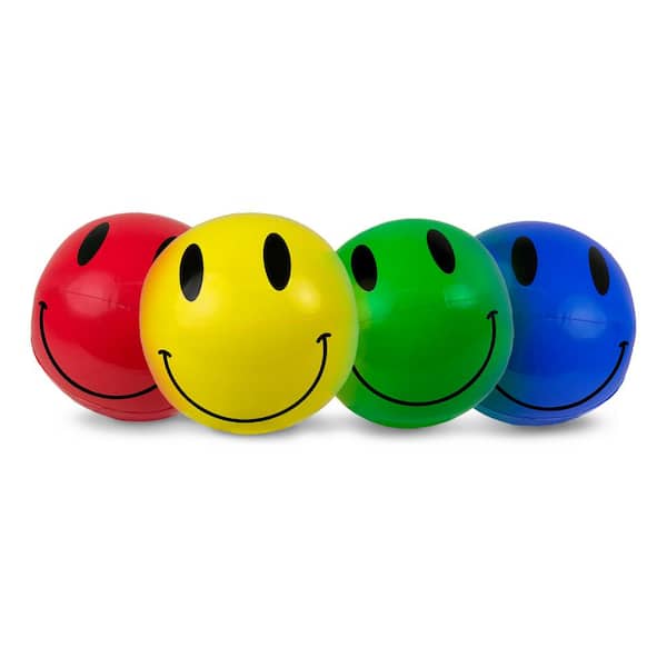 25 NEW MINI SMILE FACE BEACH BALLS 7" INFLATABLE POOL BEACHBALL PARTY FAVORS 